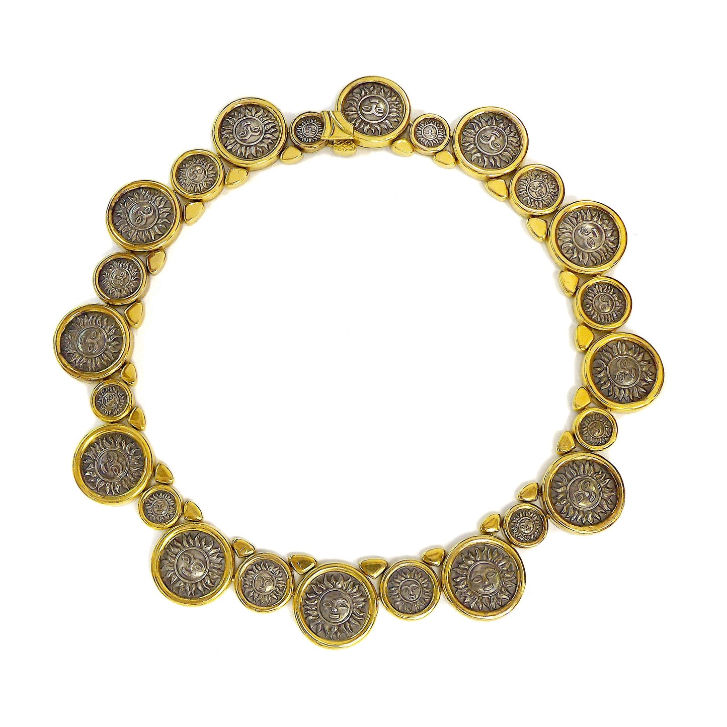 Marina B Soleil Silver Coin Necklace