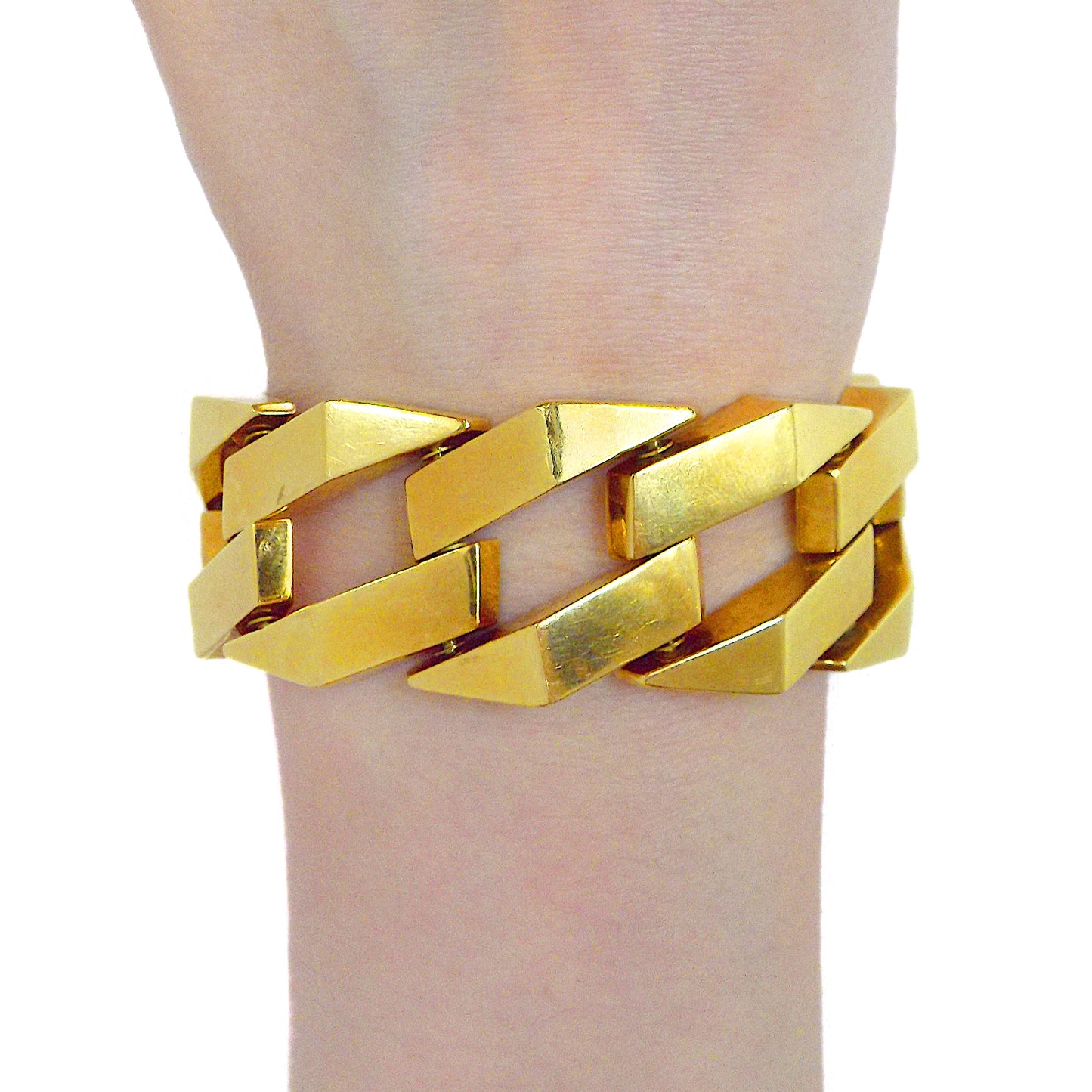 18K Yellow Gold Polished Link Bracelet