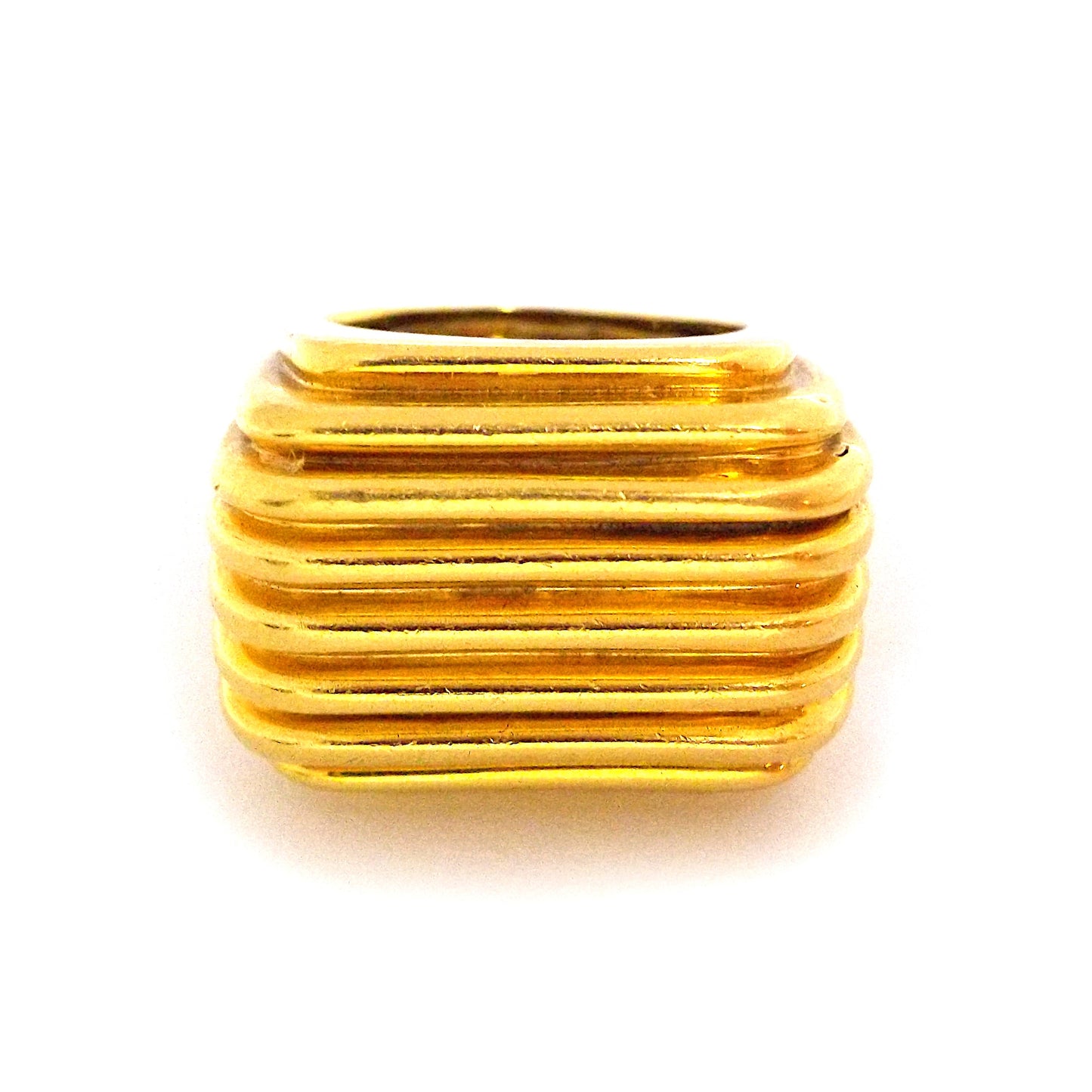 David Webb 18K Yellow Gold Radiator Ring