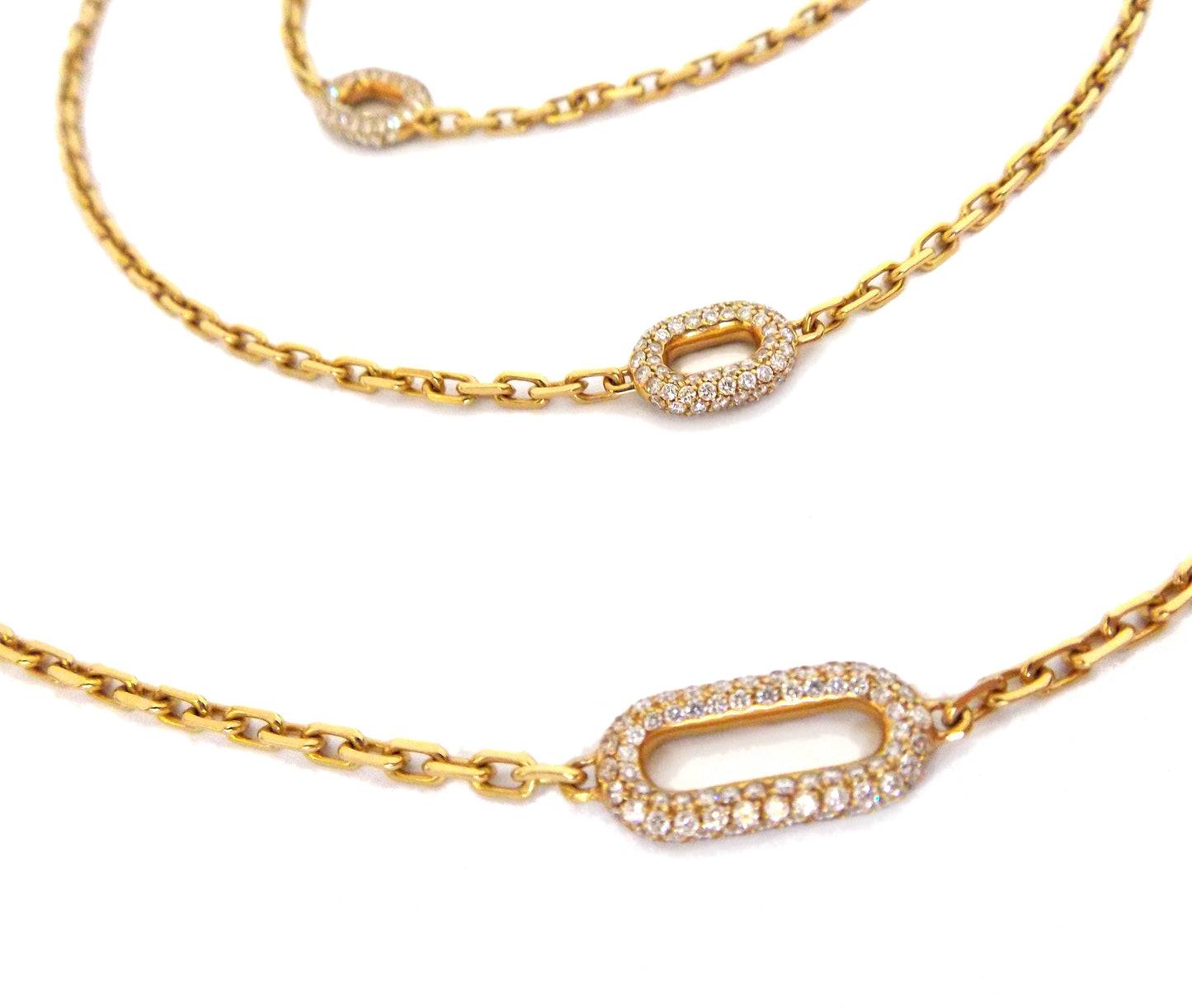 Crivelli 18K Gold Diamond Long Chain Necklace