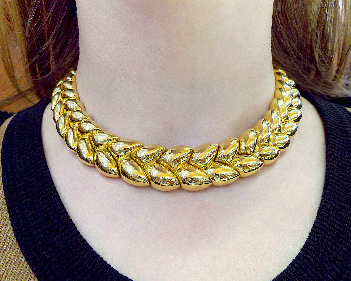 Van Cleef & Arpels 18K Yellow Gold Collar Necklace