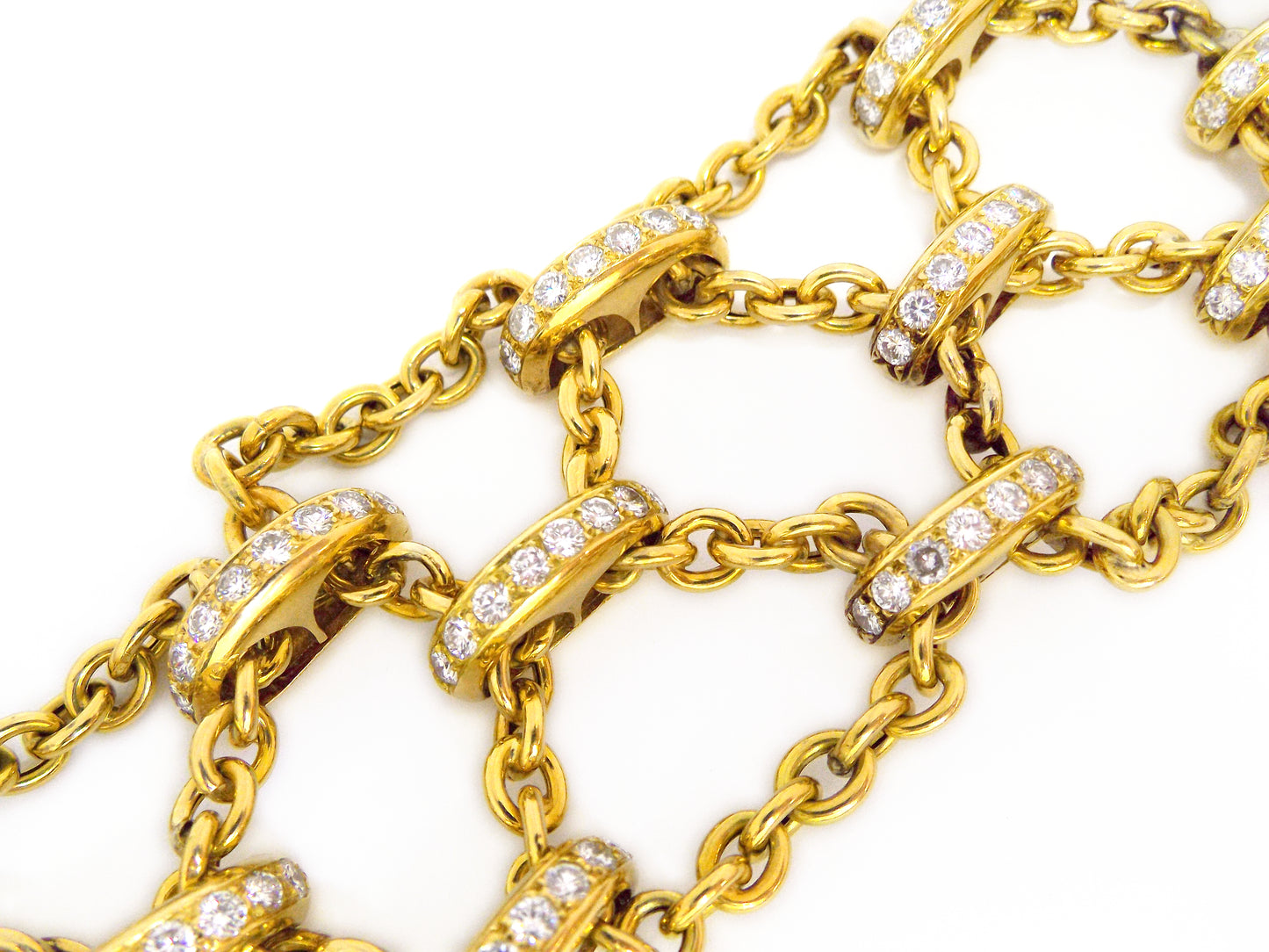 Van Cleef & Arpels 18K Yellow Gold Diamond Bracelets