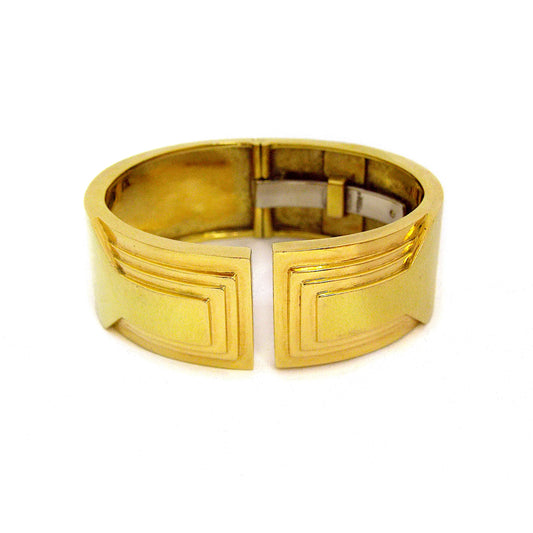 David Webb 18K Yellow Gold Cuff Bracelet