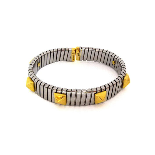 Bulgari Tubogas Bracelet Steel and Gold