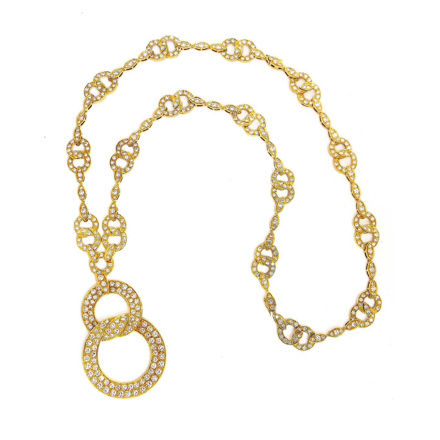 Van Cleef & Arpels 18K Yellow Gold Diamond Necklace