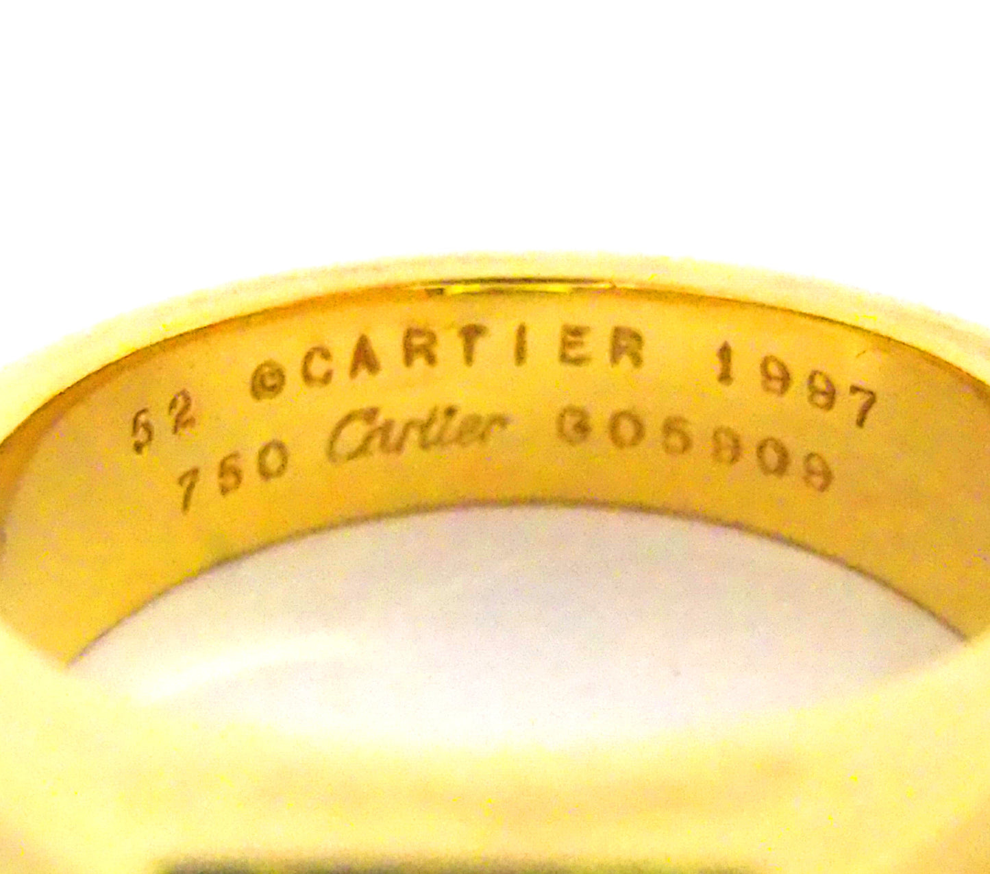 Set of Vintage Cartier 18K Yellow Gold Peridot Citrine 'Tank' Rings