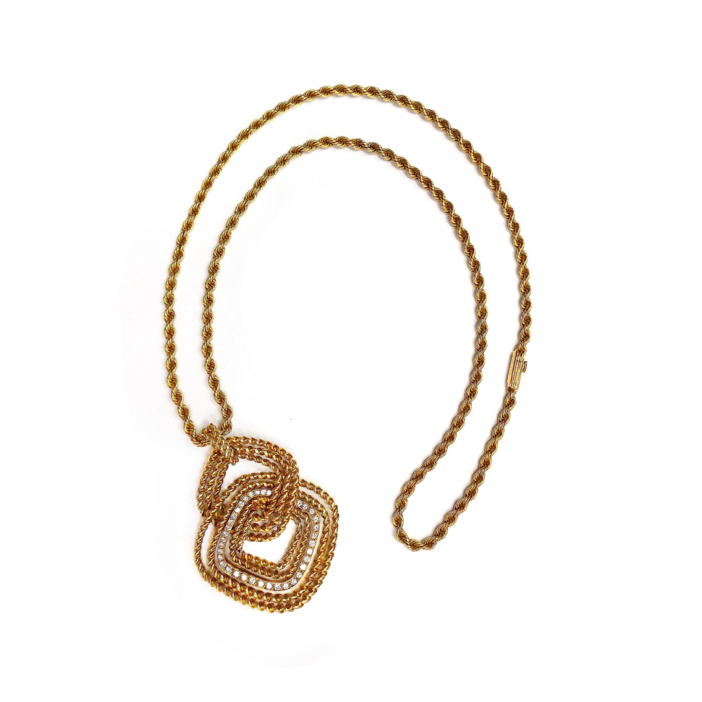 Van Cleef & Arpels Gold Diamond Pendant Necklace