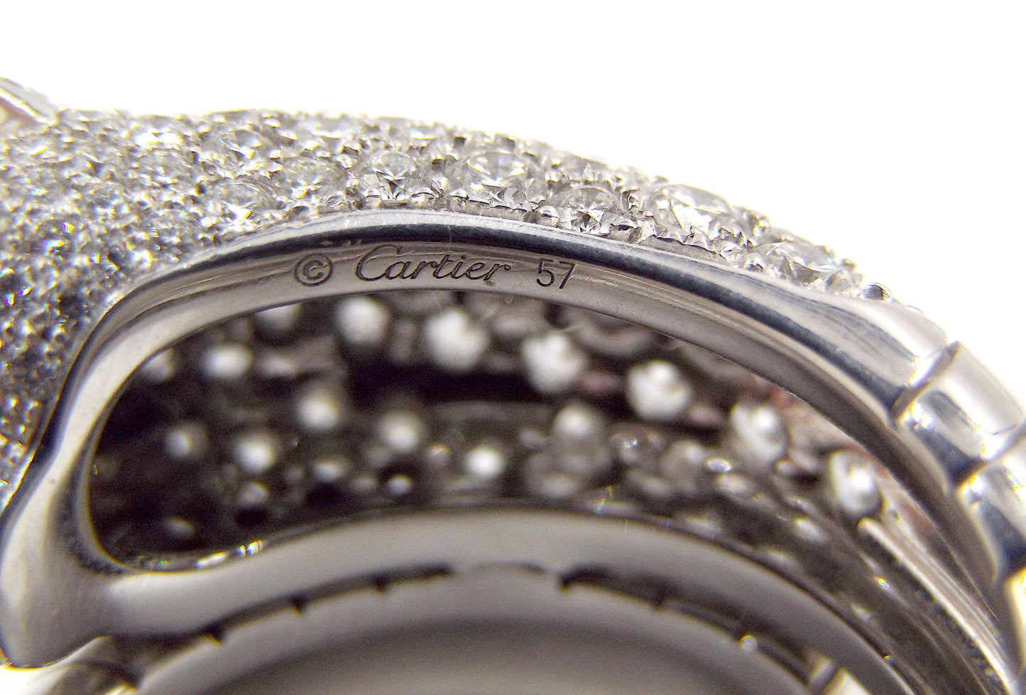 Cartier Panthere 18K White Gold Diamond Ring