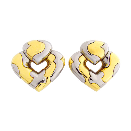 Marina B Pardy 18K Yellow Gold and Stainless Steel Clip-On Earrings