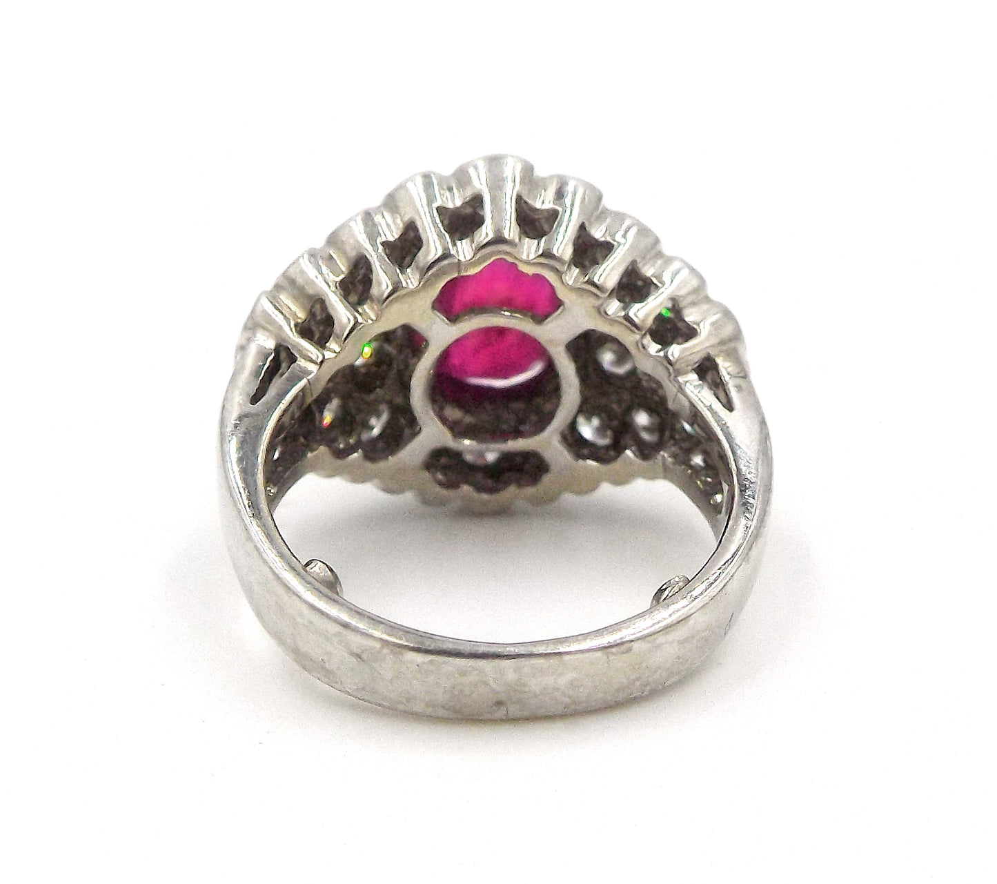 Ruby, Diamond, White Gold Ring