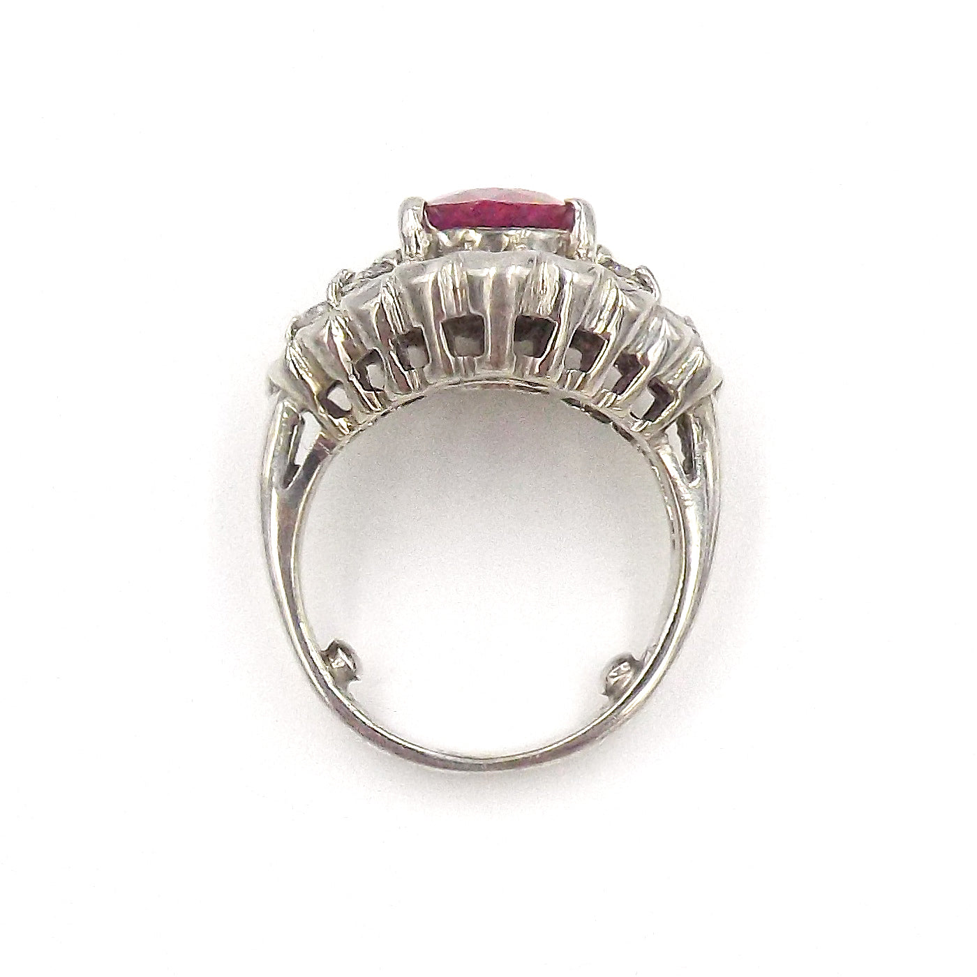 Ruby, Diamond, White Gold Ring