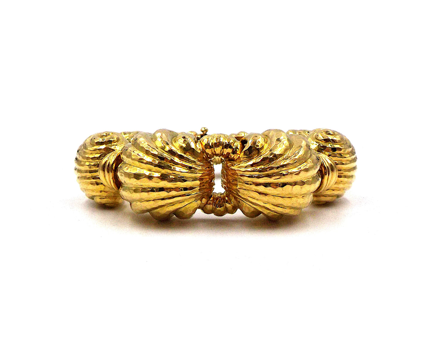 David Webb 18K Hammered Gold Escargot Bracelet