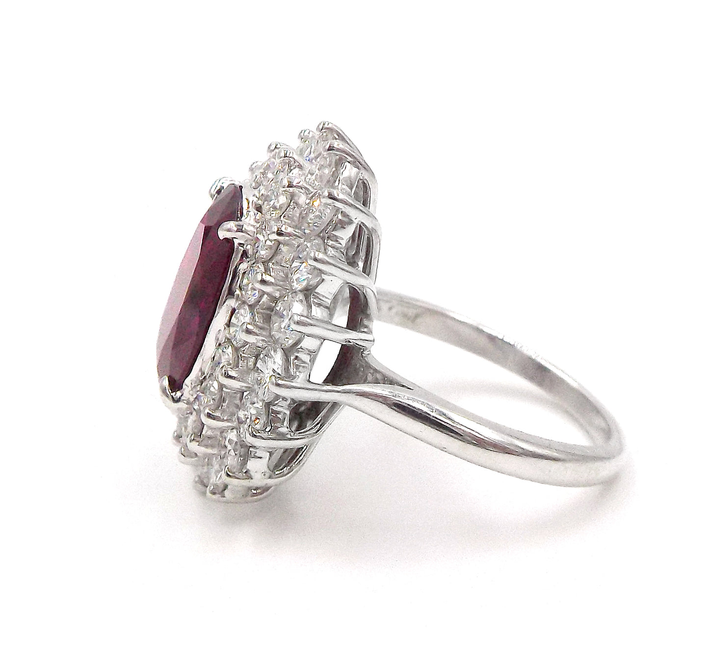 Platinum Ruby And Diamond Ring