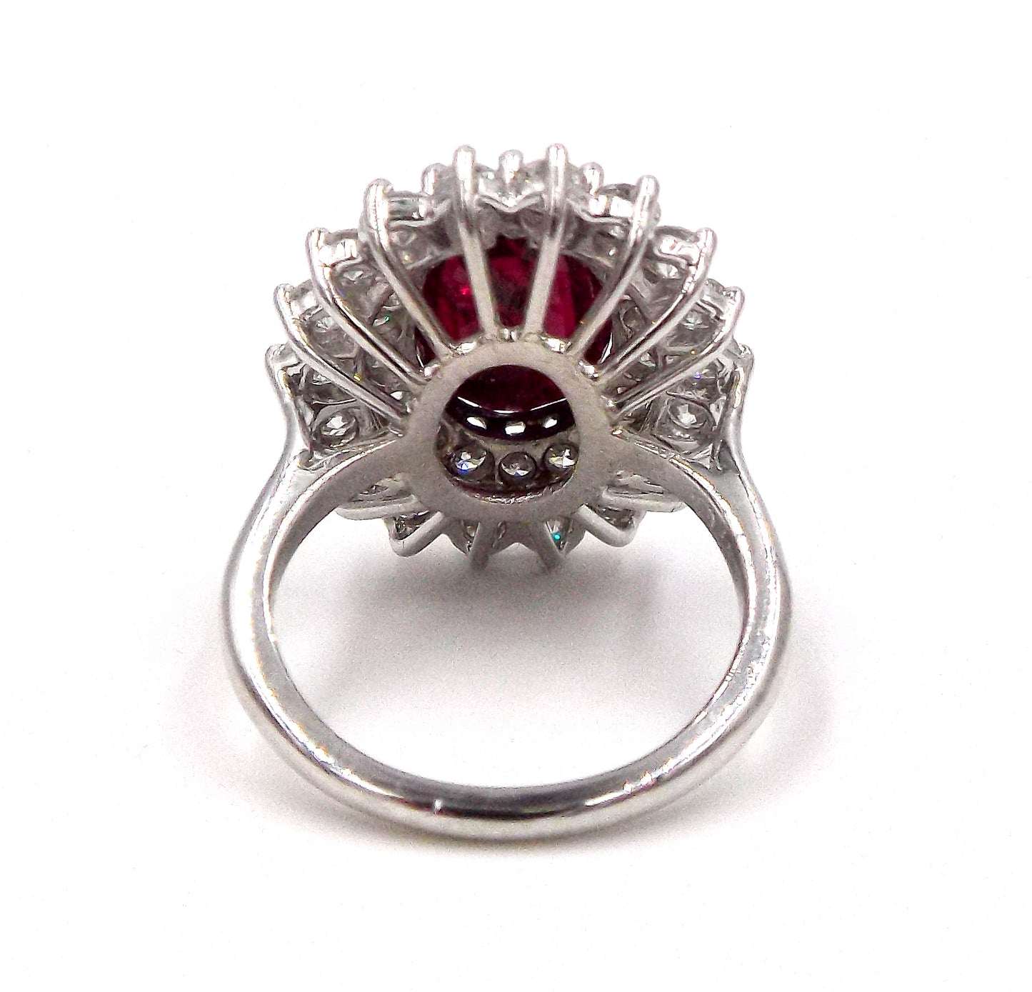 Platinum Ruby And Diamond Ring