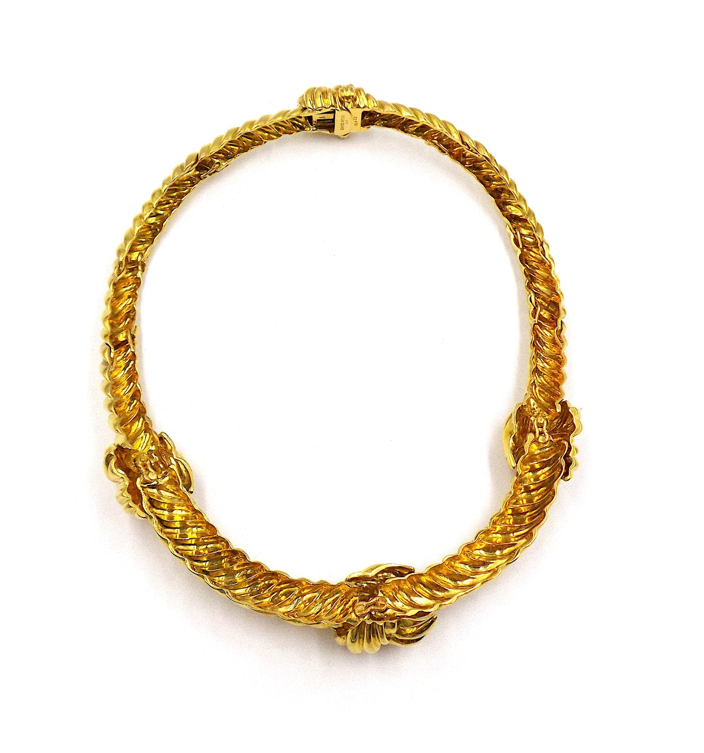 David Webb 18K Yellow Gold Knot Choker Necklace