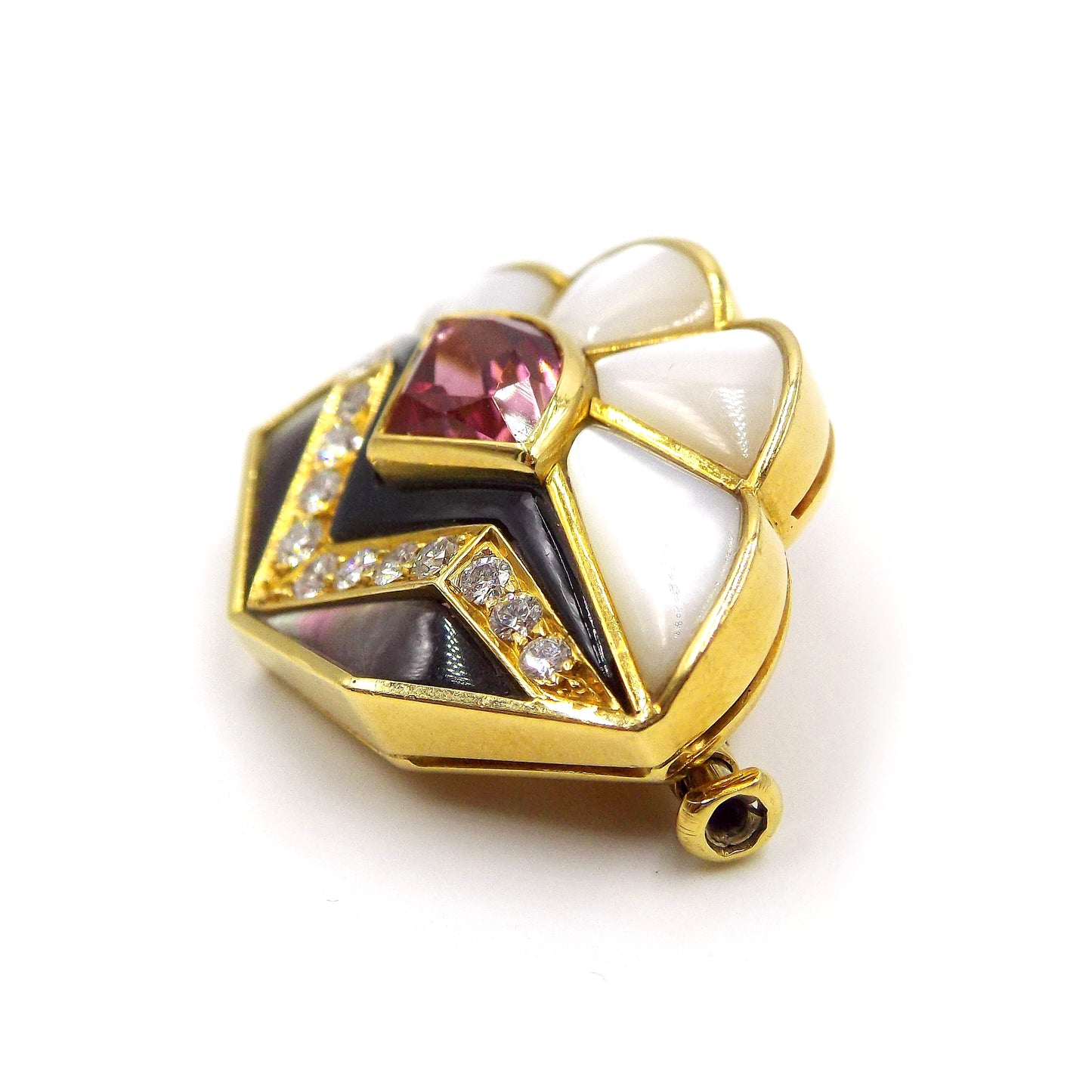 Bulgari Gem-set and Diamond Clip Brooch