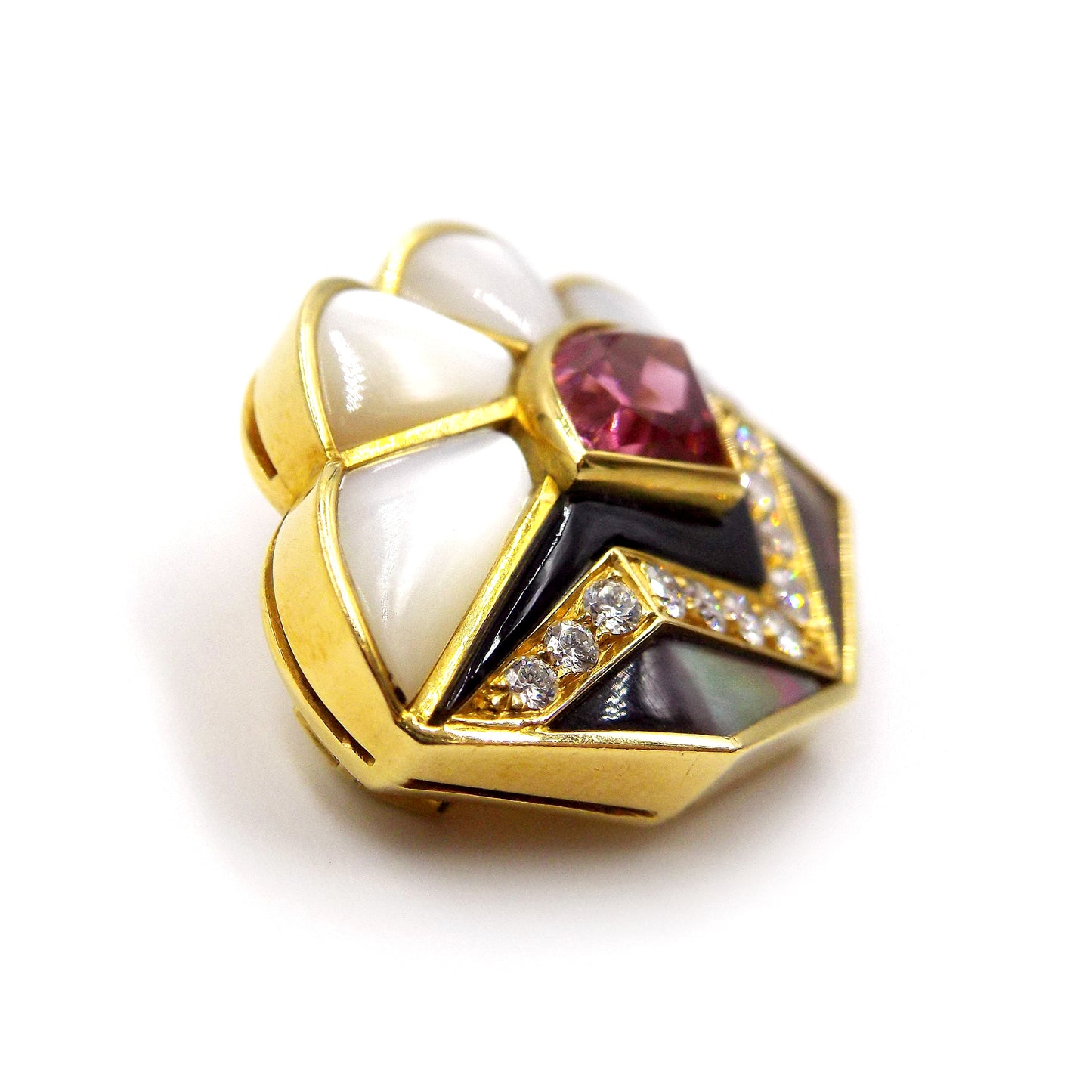 Bulgari Gem-set and Diamond Clip Brooch