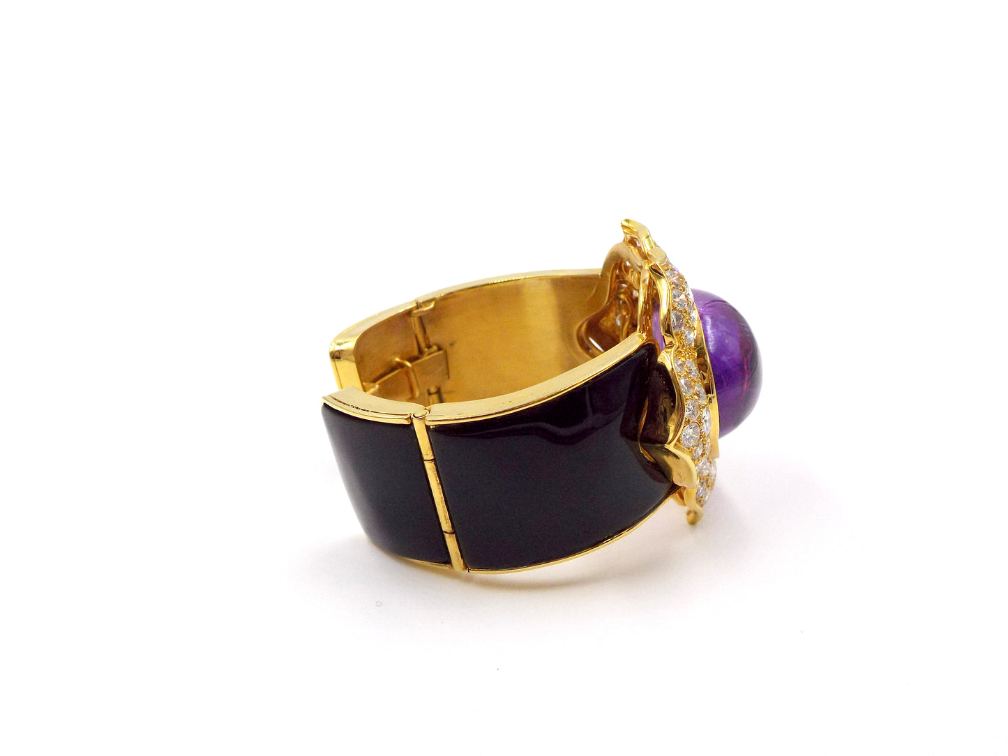 Amethyst Diamond Gold Bracelet