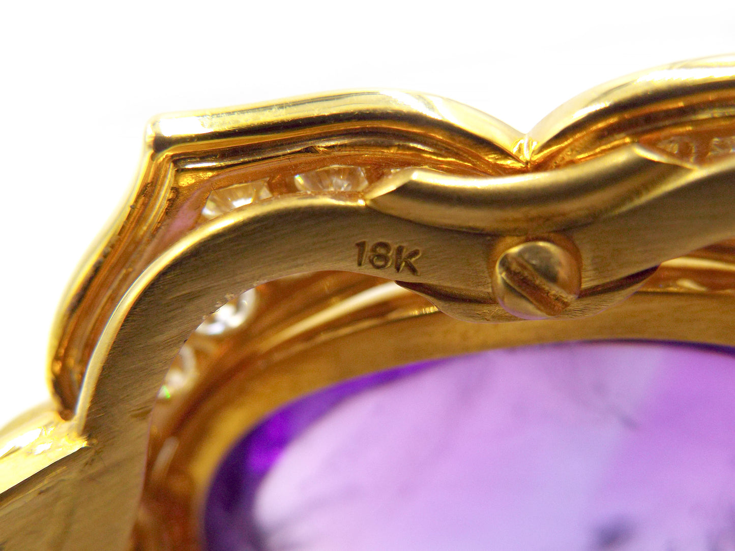 Amethyst Diamond Gold Bracelet