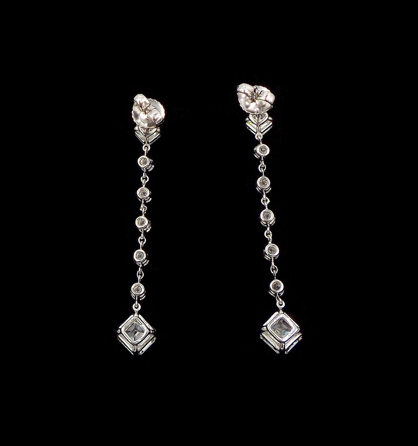 Platinum Diamond Drop Earrings