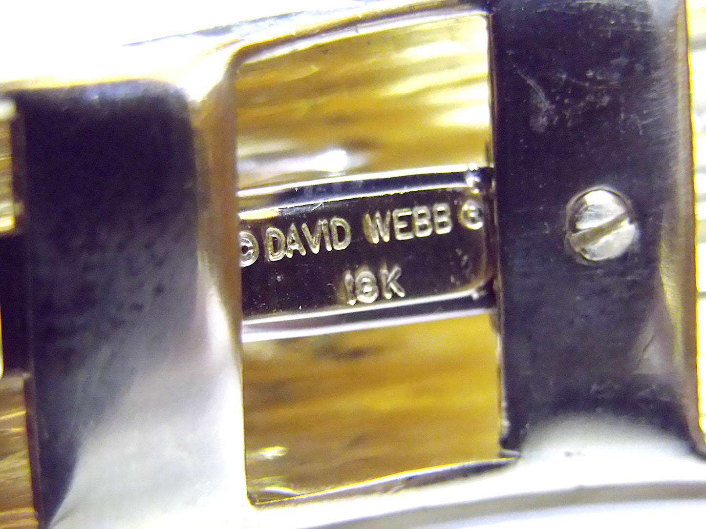 David Webb 18K Yellow Gold Crossover Cuff Bracelet