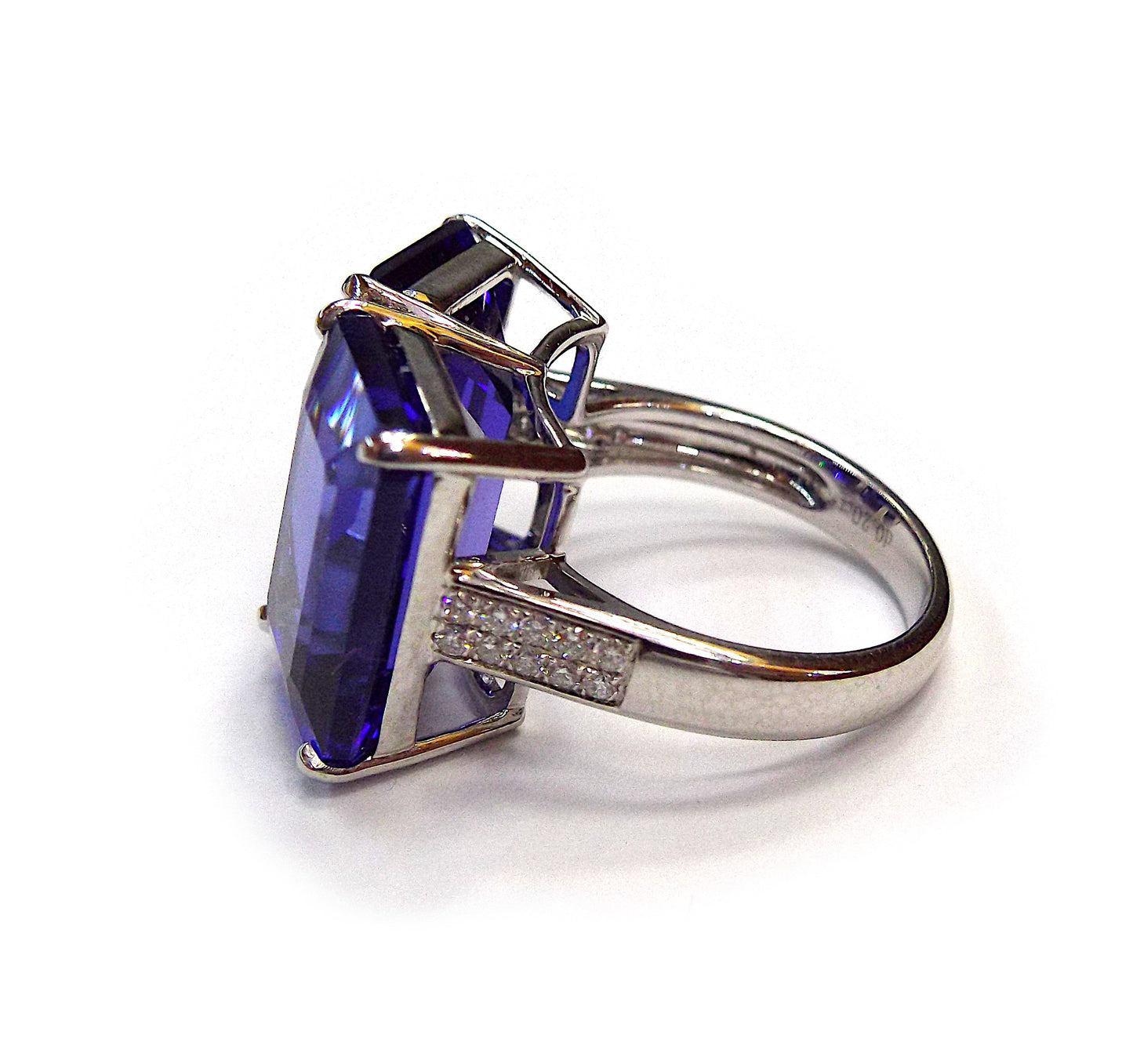 Twin-Stone Tanzanite Diamond Ring