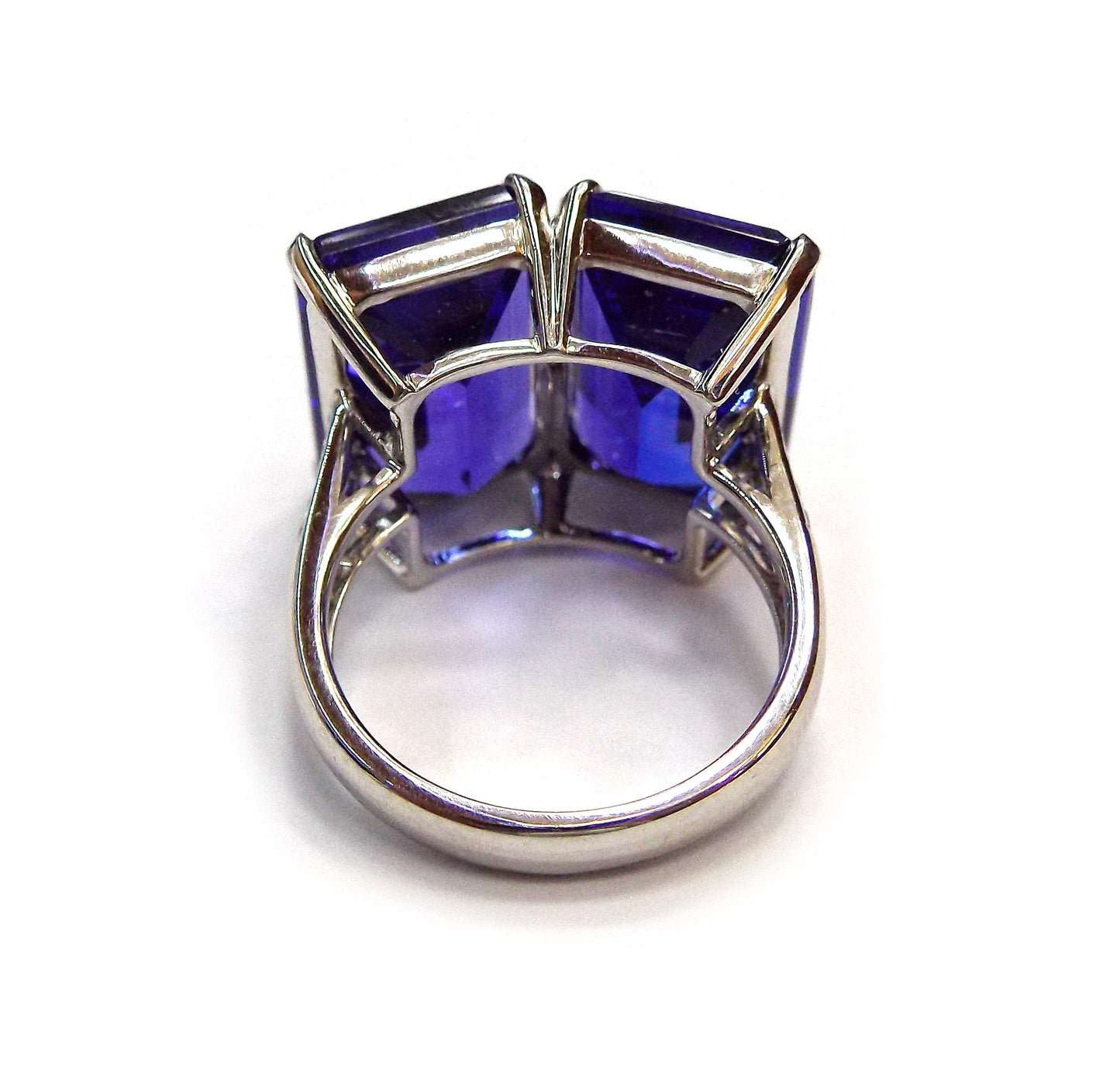 Twin-Stone Tanzanite Diamond Ring