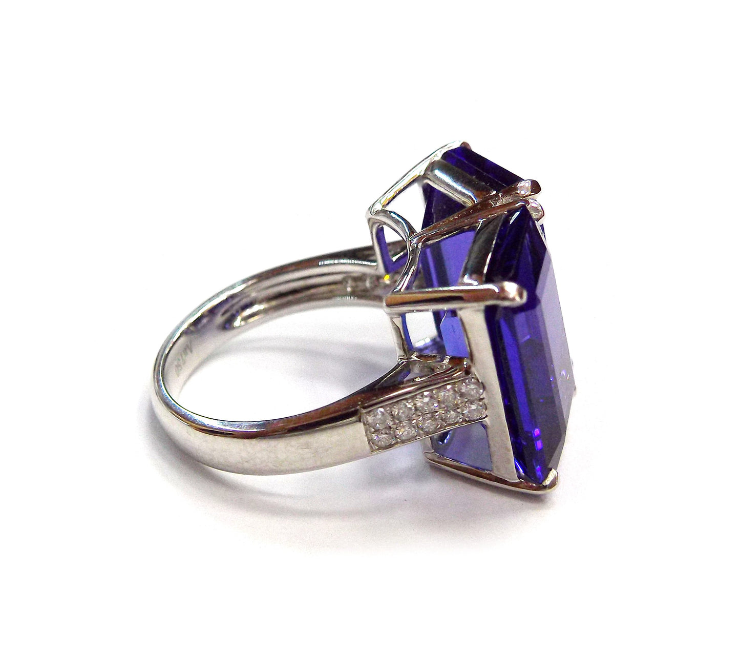 Twin-Stone Tanzanite Diamond Ring