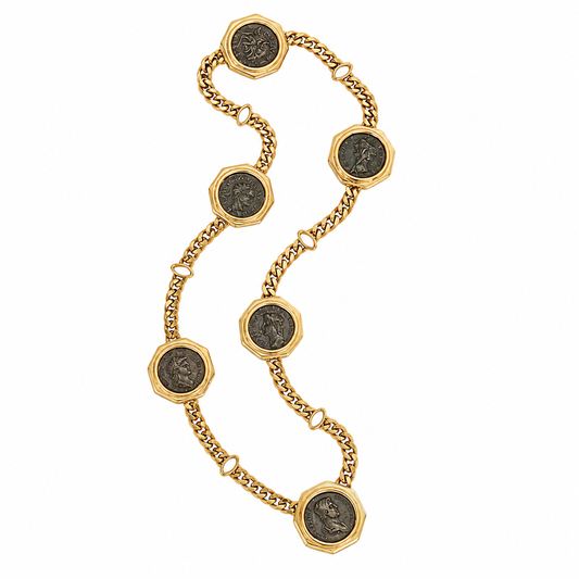 Bulgari 18K 6-Coin 'Monete' Chain Necklace