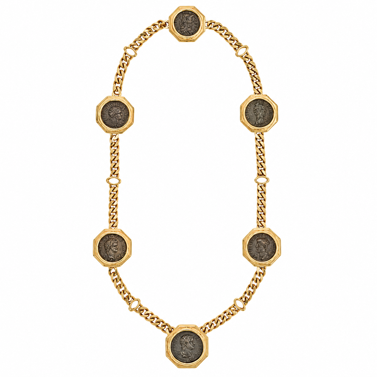 Bulgari 18K 6-Coin 'Monete' Chain Necklace