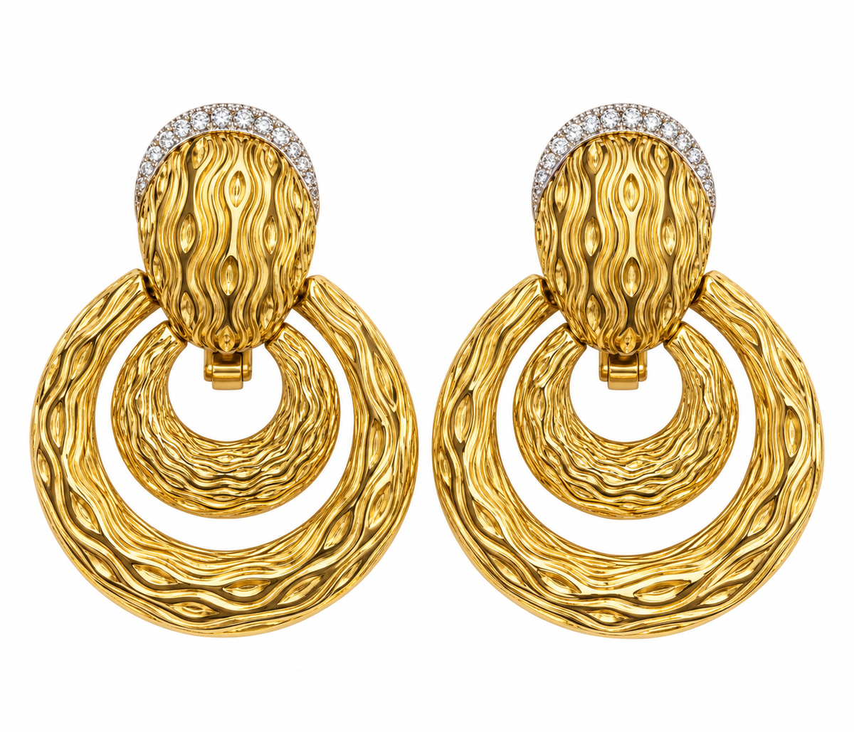 Boucheron 18K Doorknocker Earclip Earrings