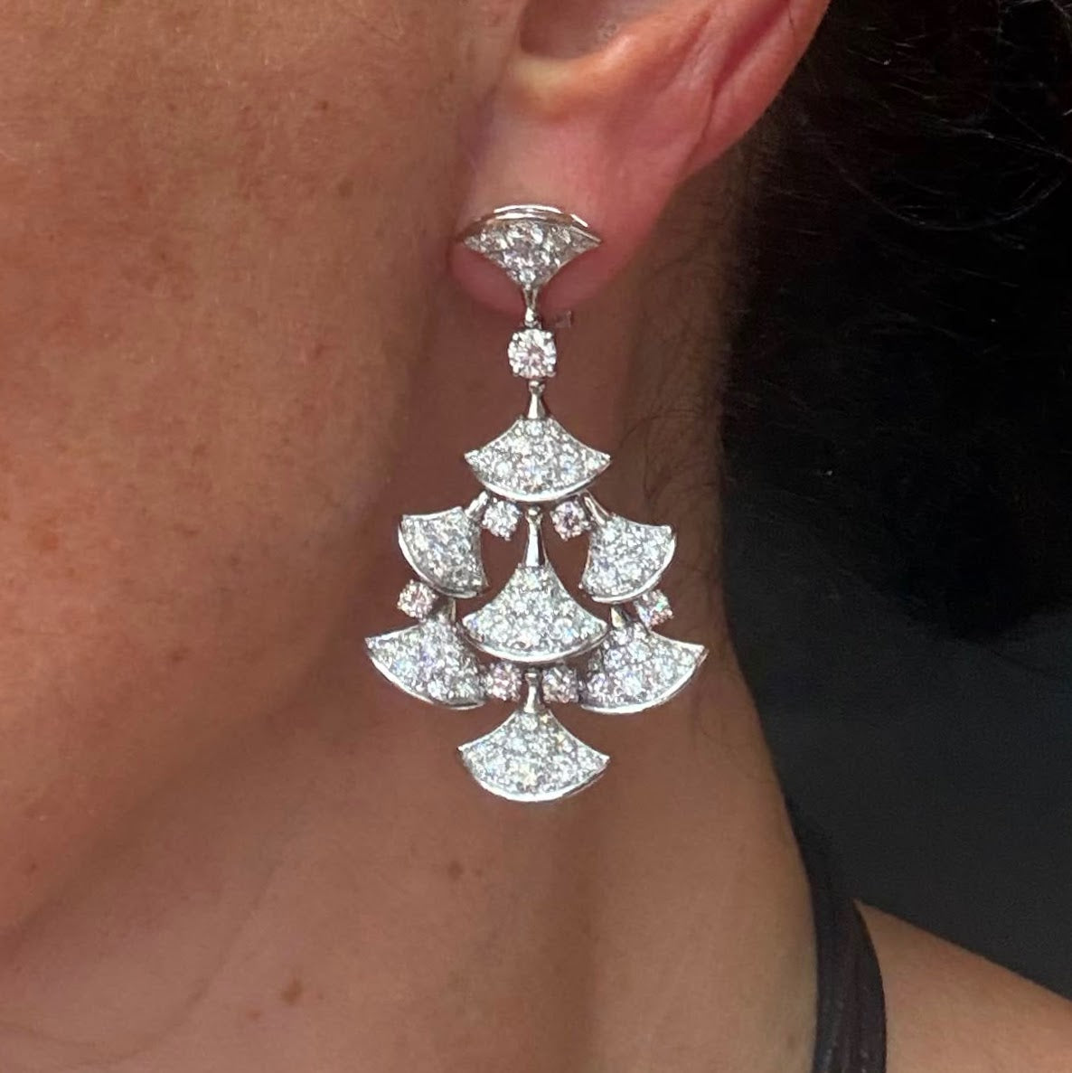 Bulgari 18K Diamond 'Divas' Dream' Earrings