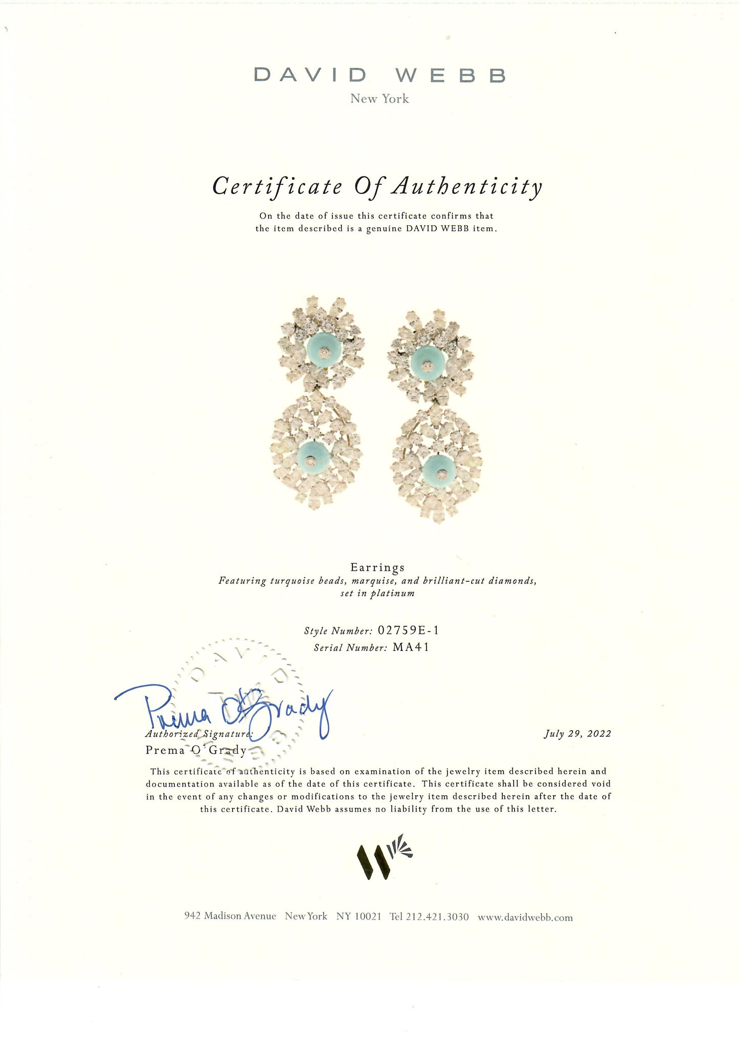 David Webb Turquoise Diamond Day-Night Earrings